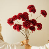 Pompom tak rood wijn – 108 cm